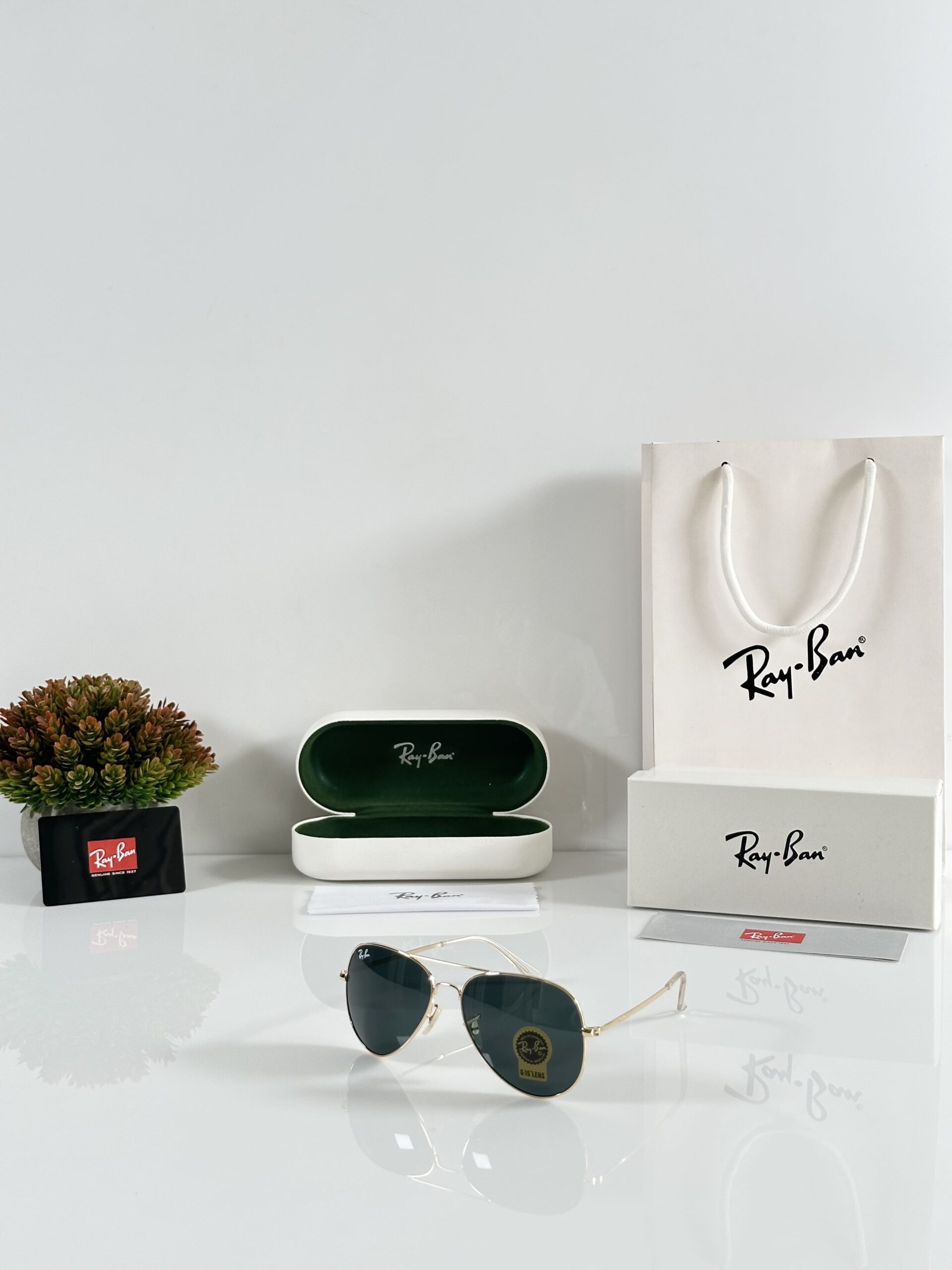 Rayban Aviator 3026 Gold Black (GLASS)