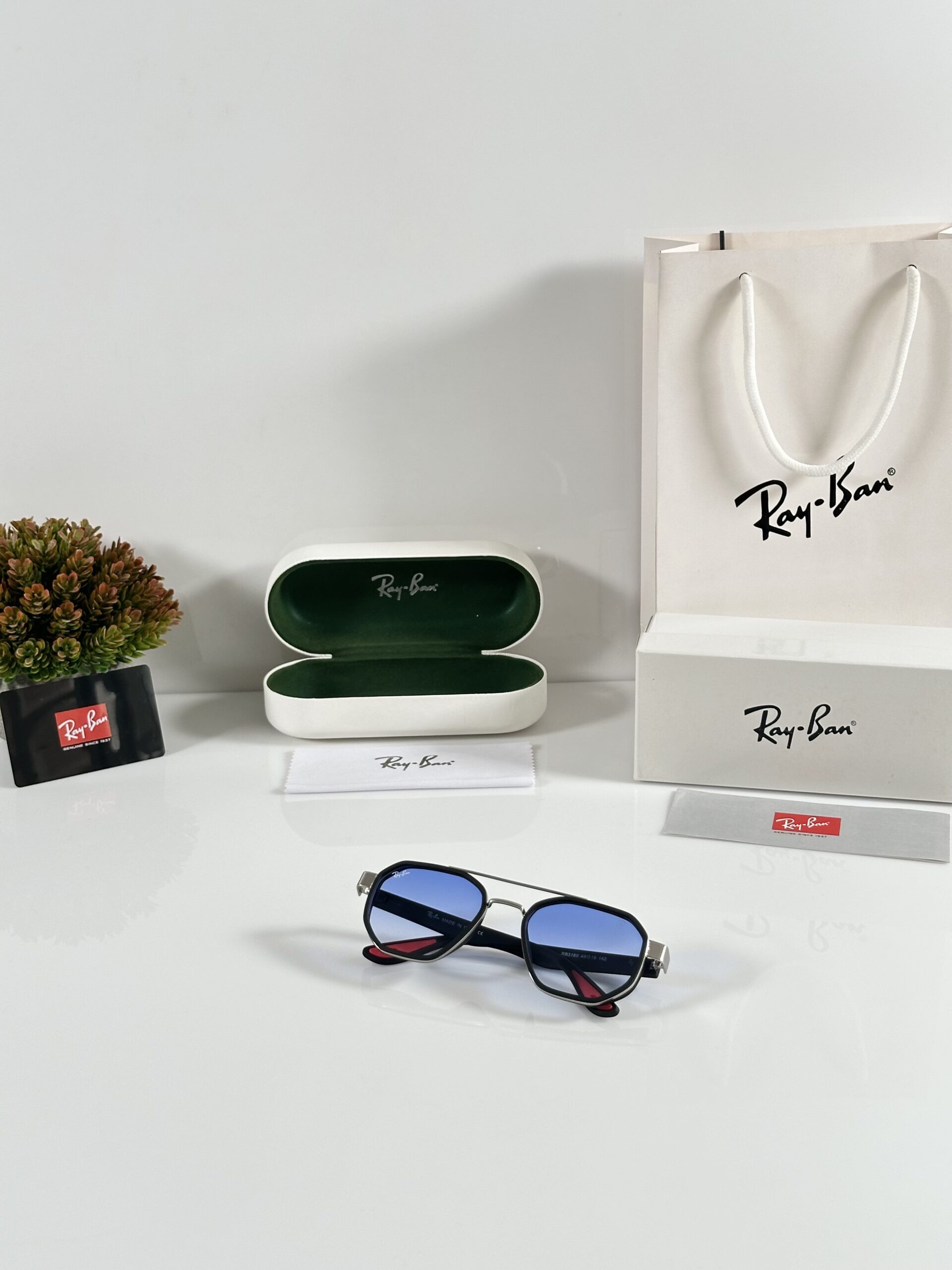 Rayban 3160 Silver Blue - Image 4