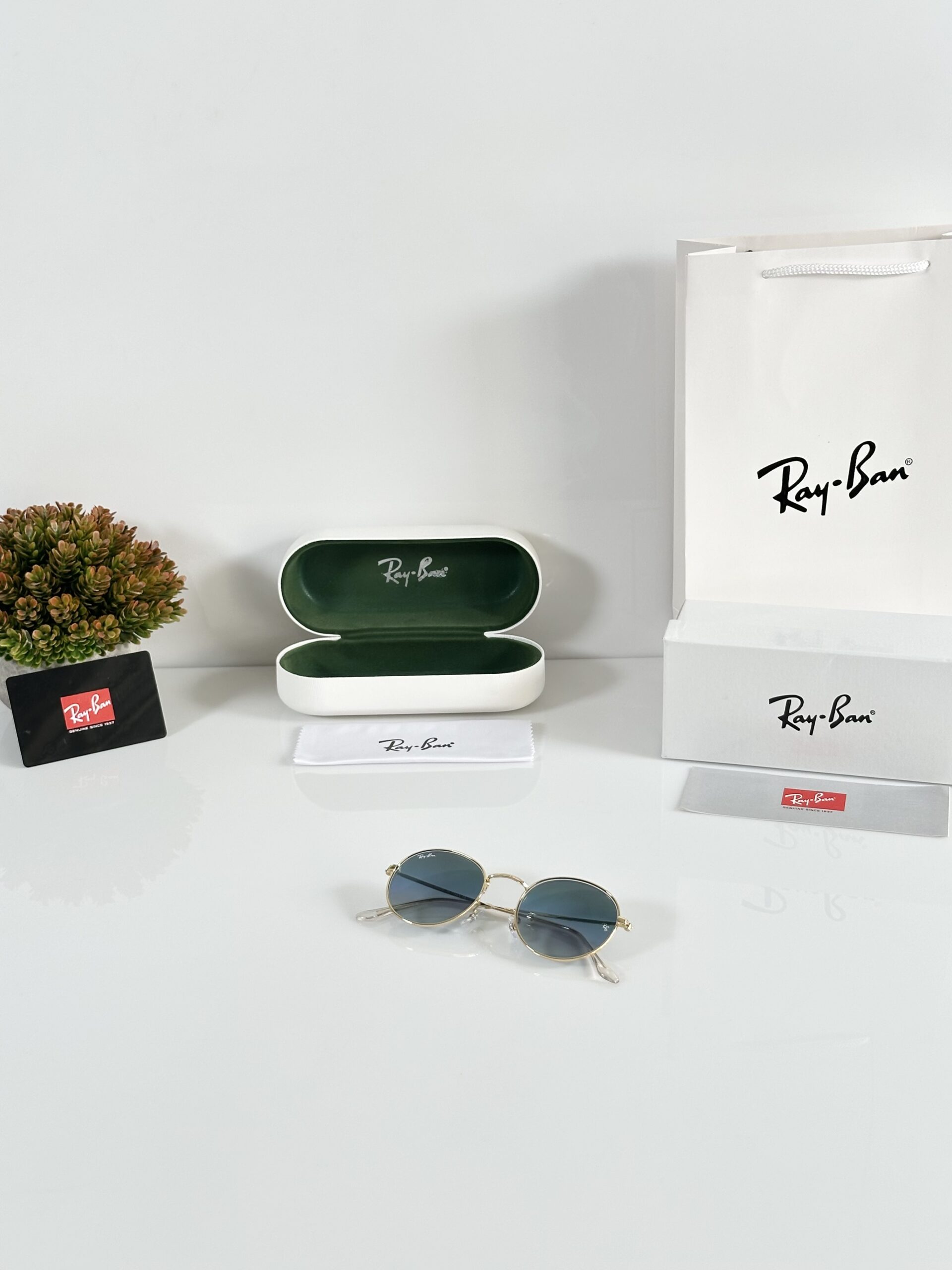 Rayban 3447 Gold Blue (GLASS) - Image 4